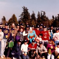 Our annual Softball tournament with our sister store in Vancouver BC had a guest star player! Todd McFarlane (pictured front and center in the red jersey). This was Oct 18, 1987.